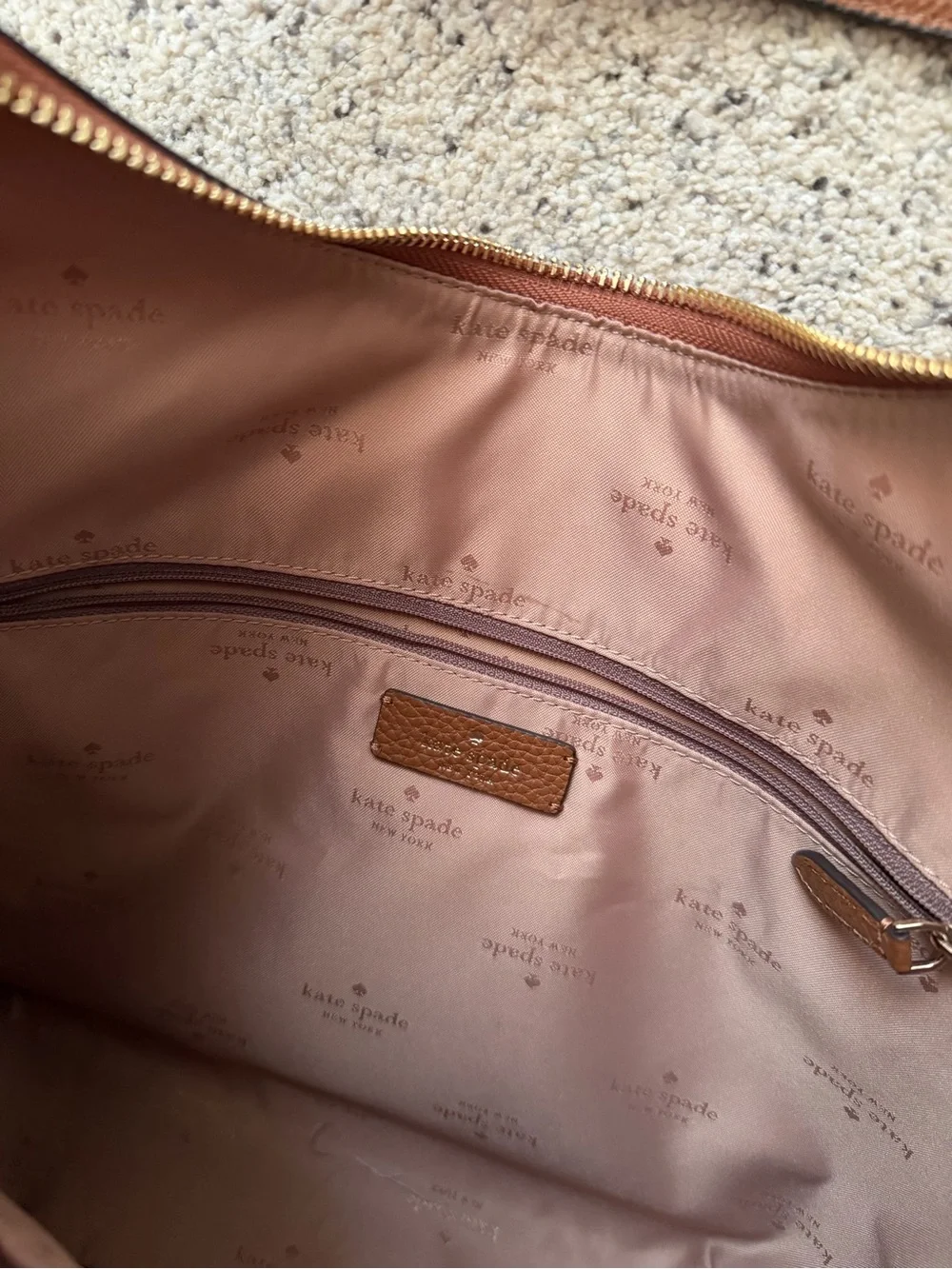 Like New!! Kate Spade Cognac Pebbled Leather Shoulder Bag